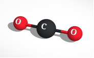Молекула CO₂ (углекислый газ)